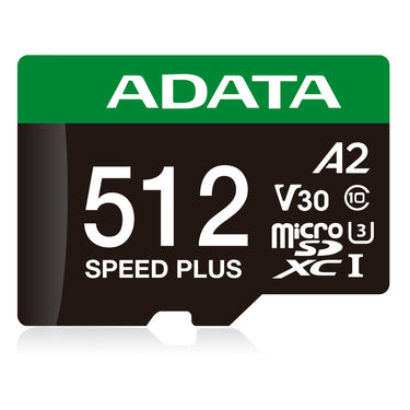 Memoria Flash Adata Speed Plus, 512GB MicroSDXC UHS-I Clase 10, con Adaptador