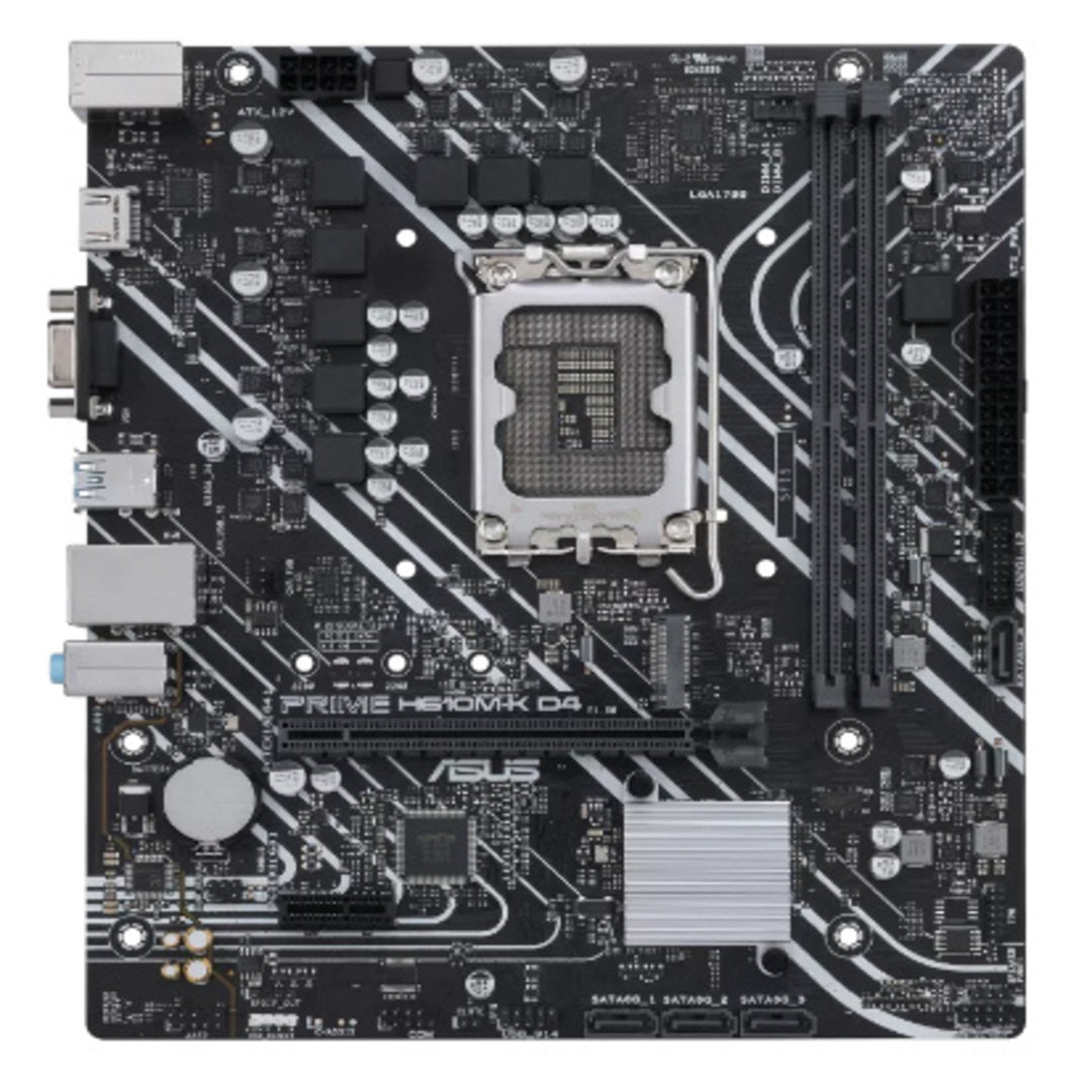 Tarjeta Madre ASUS Micro-ATX H610M-K D4, S-1700, Intel H610, HDMI, 64GB DDR4 para Intel ? Requiere Actualización de BIOS para Procesadores Intel 13va. Generación