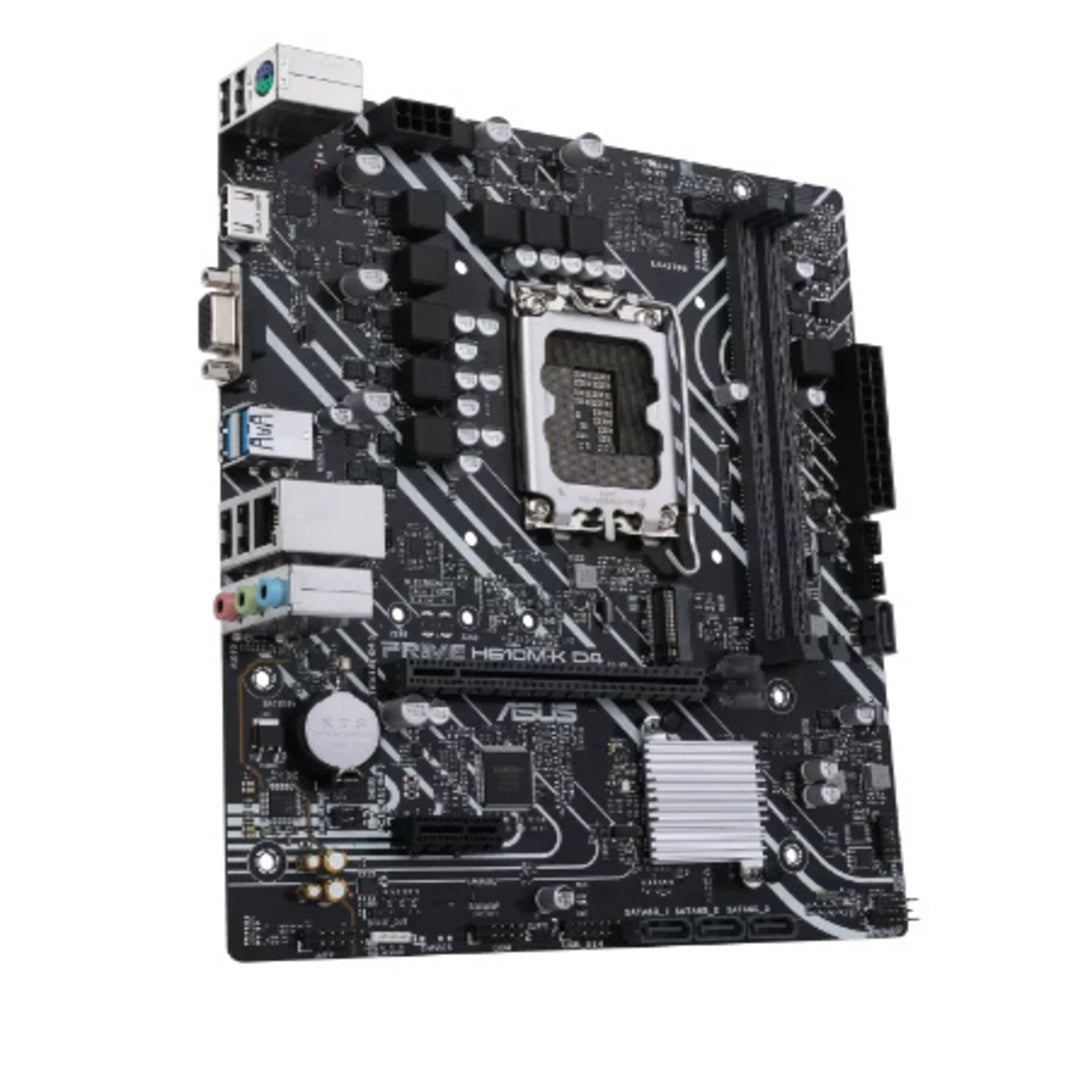 Tarjeta Madre ASUS Micro-ATX H610M-K D4, S-1700, Intel H610, HDMI, 64GB DDR4 para Intel ? Requiere Actualización de BIOS para Procesadores Intel 13va. Generación