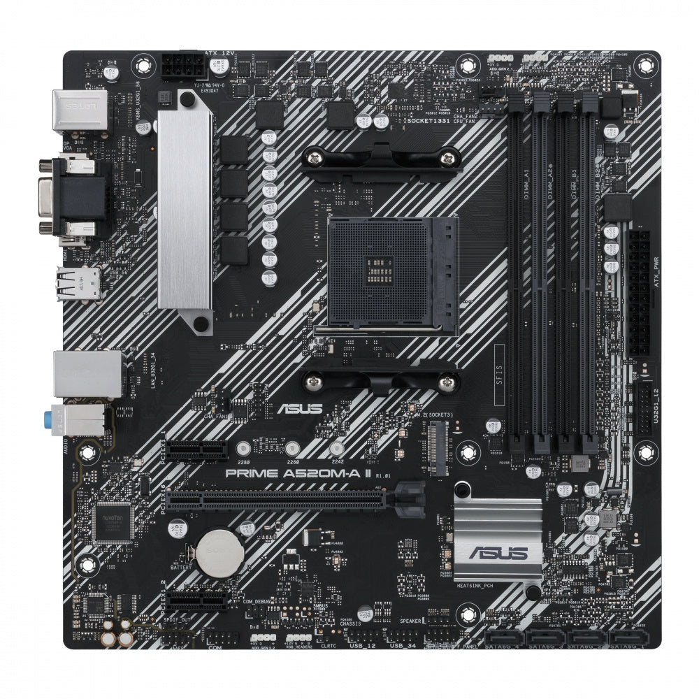 Tarjeta Madre ASUS Micro ATX PRIME A520M-A II CSM, S-AM4, AMD A520, HDMI, 128GB DDR4 para AMD
