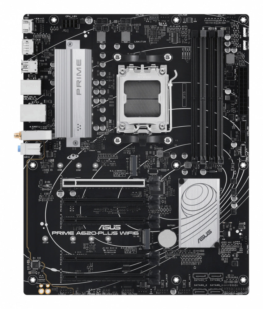 Tarjeta Madre ASUS ATX PRIME A620-PLUS WIFI, S-AM5, AMD A620, HDMI, 192GB DDR5 para AMD