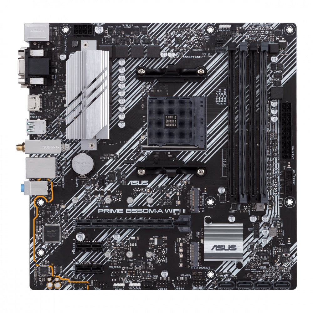 Tarjeta Madre ASUS Micro-ATX PRIME B550M-A WIFI II, S-AM4, AMD B550, HDMI, 128GB DDR4 para AMD ? Requiere Actualización de BIOS para la Serie Ryzen 5000