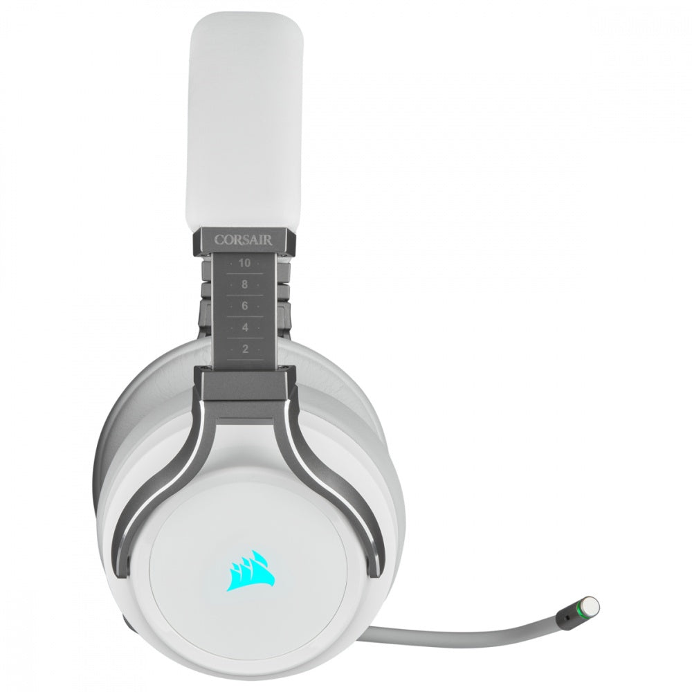 Corsair Audífonos Gamer VIRTUOSO RGB WIRELESS 7.1, Inalámbrico, USB + 3.5mm, Blanco