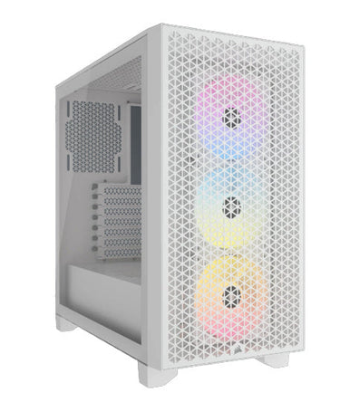 Gabinete Corsair 3000D Airflow RGB Meditorre ATX Blanco CC 9011256 WW