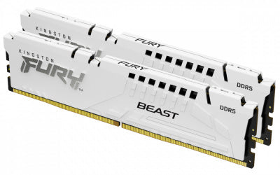 Kit Memoria RAM Kingston FURY Beast DDR5, 6000MHz, 64GB - 2 x 32GB, CL36, XMP/EXPO, Blanco