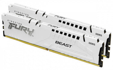 Kit Memoria RAM Kingston FURY Beast DDR5, 6400MHz, 64GB - 2 x 32GB, CL32, XMP, Blanco