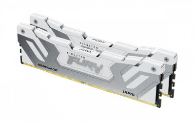 Kit Memoria RAM Kingston FURY Renegade DDR5, 8400MHz, 48GB - 2 x 24GB, CL40, XMP, Plata/Blanco