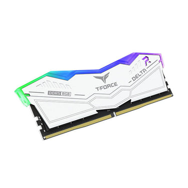 Kit Memoria RAM Team Group T-Force Delta White RGB DDR5 DDR5, 6000MHz, 32GB - 2 x 16GB, CL38, XMP, Blanco