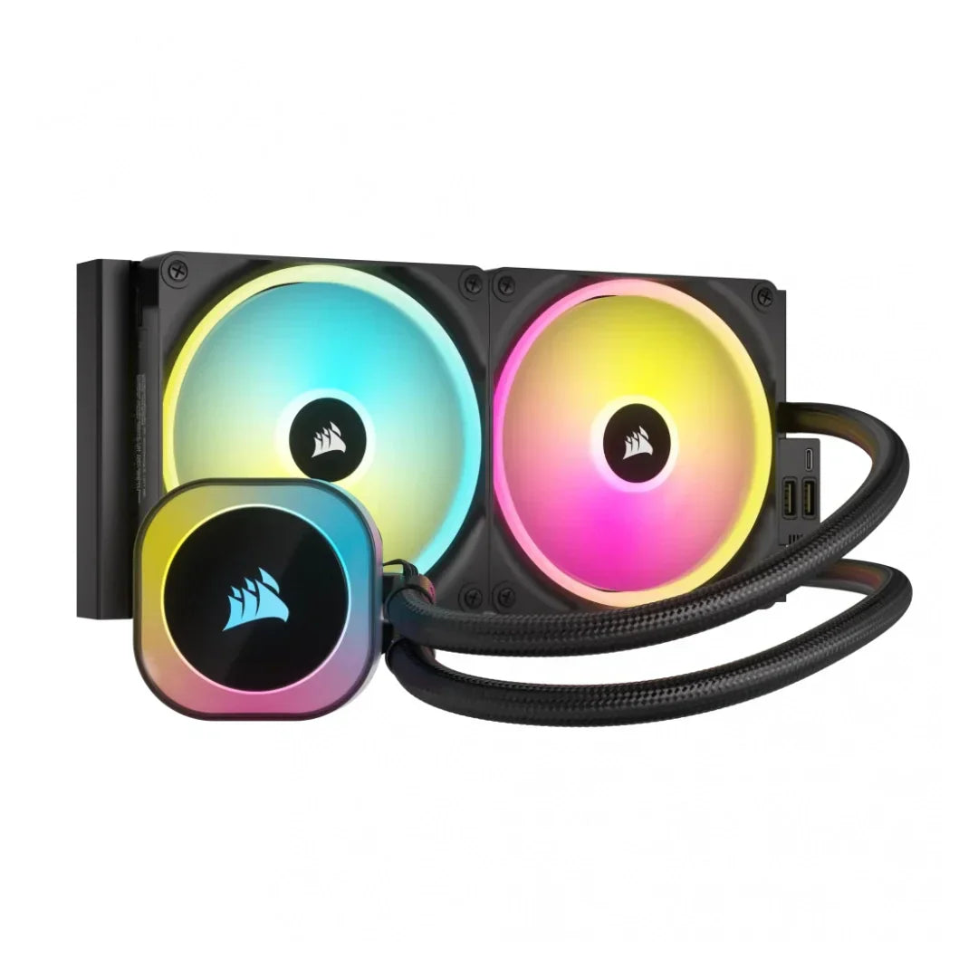 Corsair iCUE Link H115i RGB AIO Enfriamiento Líquido para CPU, 2x 140mm, 400 - 2000RPM, Negro