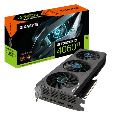 Tarjeta de Video Gigabyte NVIDIA RTX 4060 Ti EAGLE OC 8G, 8GB 128-bit GDDR6, PCI Express 4.0
