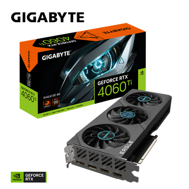 Tarjeta de Video Gigabyte NVIDIA RTX 4060 Ti EAGLE OC 8G, 8GB 128-bit GDDR6, PCI Express 4.0