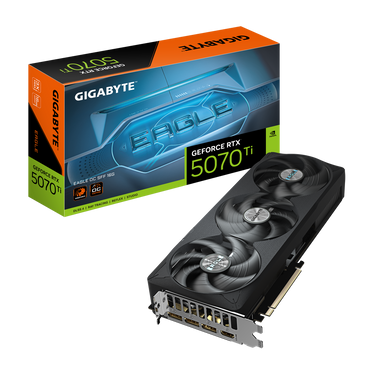 Tarjeta de Video GIGABYTE GeForce RTX 5070Ti EAGLE OC Edition / 16GB GDDR7 / 256-bit / DisplayPort x3 / HDMI
