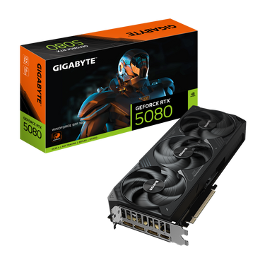 Tarjeta de Vídeo Gigabyte GeForce RTX™ 5080 WINDFORCE SFF 16G PCI Express 5.0 x16 GV-N5080WF3-16GD