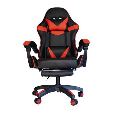 Silla Gamer SiGamers Reclinable Ergonomica con Reposapiés Color Rojo