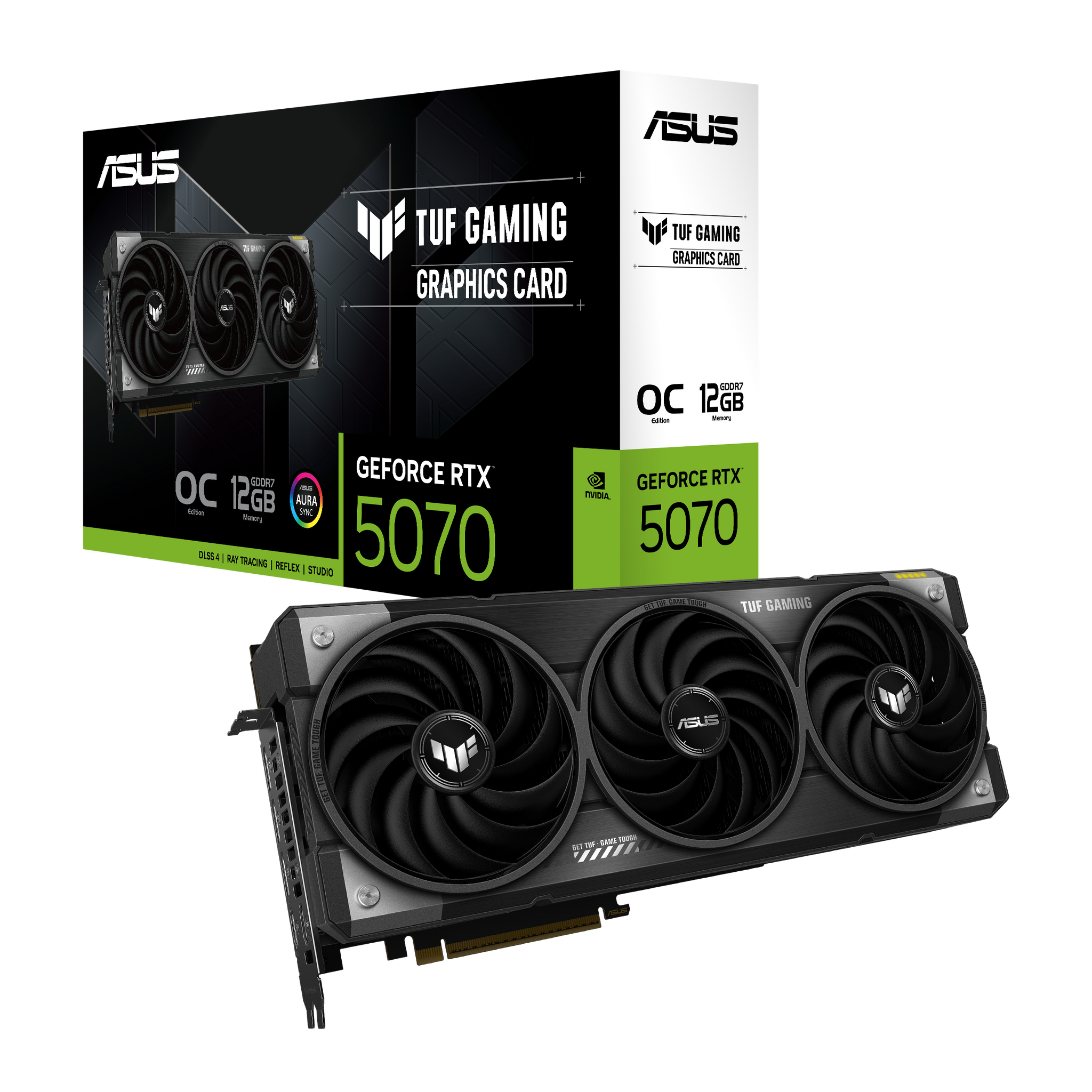 Tarjeta de Vídeo ASUS TUF Gaming GeForce RTX 5070 OC 12GB GDDR7 Reflex 2 RTX AI DLSS4